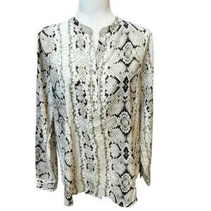 VIOLET & CLAIRE Snake Print Blouse. Size XL